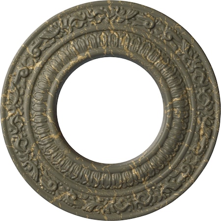 Ekena Millwork Andrea Ceiling Medallion (Canopies up to 4 1/8"), 8 1/8"OD x 4 1/8"ID x 1/2"P, Witch Hazel Crackle CM08ADWHC